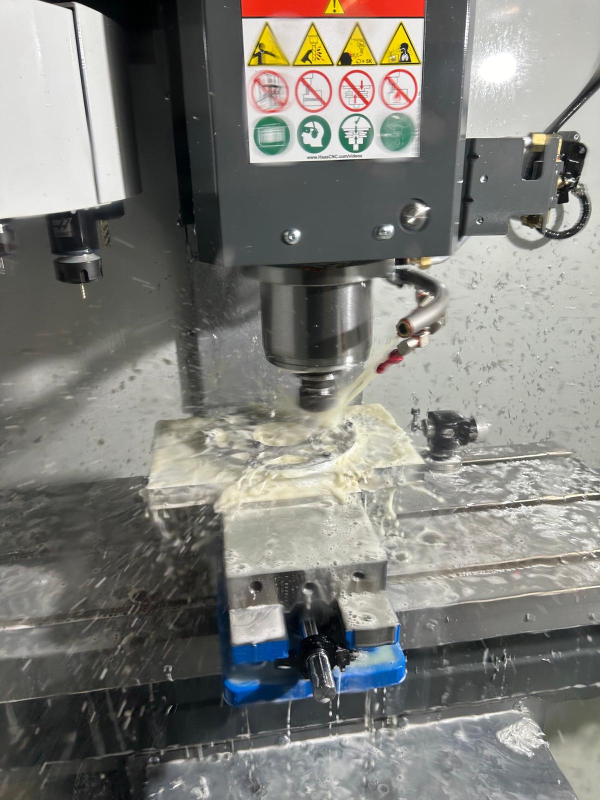Wheel Center Machining Setup